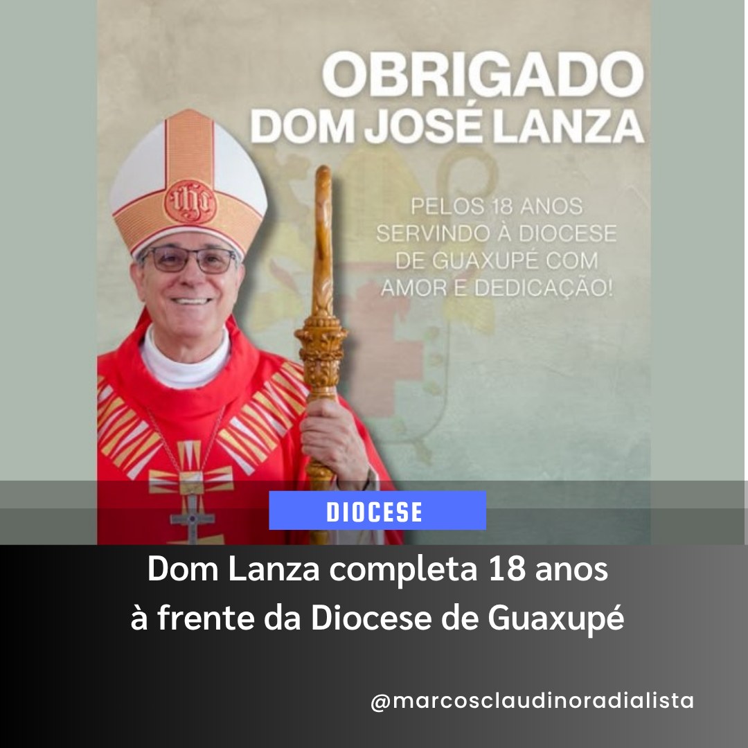 Dom Lanza completa 18 anos à frente da Diocese de Guaxupé