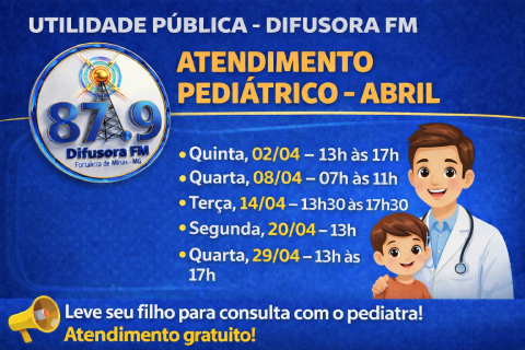 Atendimento Pediatrico em Fortaleza de Minas